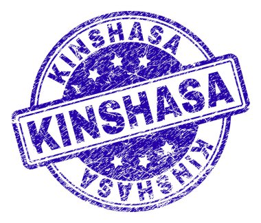 Grunge Kinshasa damga mühür dokulu