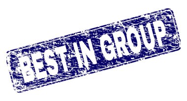 Grunge en iyi grup içinde çerçeveli yuvarlatılmış dikdörtgen damgası