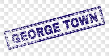 Grunge George Town dikdörtgen damgası