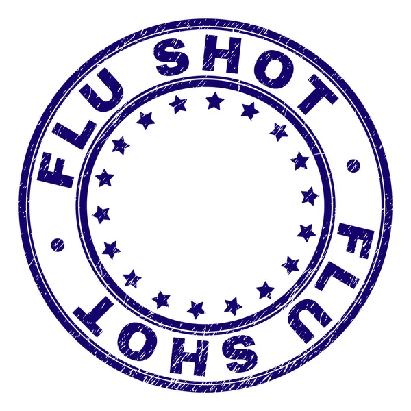Gekrast getextureerde griep Shot ronde stempel-zegel — Stockvector