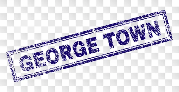Grunge George Town dikdörtgen damgası