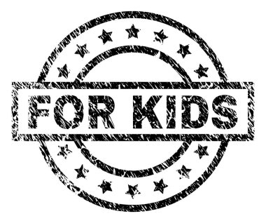 Çocuklar damga mühür için dokulu grunge