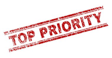 Dokulu en öncelikli damga mühür çizik