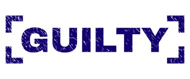 Dokulu suçlu damga mühür köşeler arasında çizik