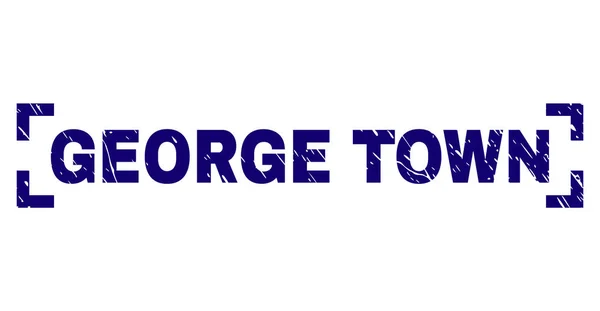 Poškrábaný texturou George Town destička vnitřní rohy — Stockový vektor