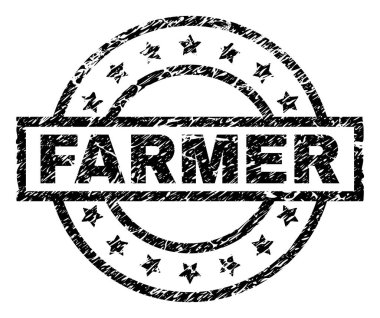 Dokulu çiftçi damga mühür çizik