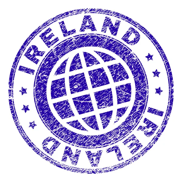 Sello de sello de IRLANDA con textura rayada — Vector de stock