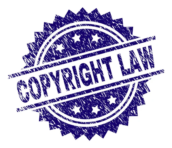 Zerkratzt texturiertes Stempelsiegel des Urheberrechts — Stockvektor