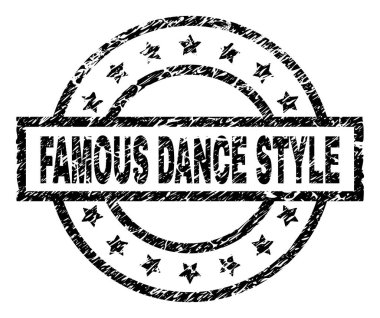 Grunge ünlü dans stili damga mühür dokulu