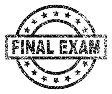 Grunge Final sınavı damga mühür dokulu