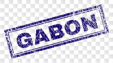 Grunge Gabon dikdörtgen damgası