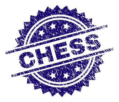 Çizik dokulu satranç damga mühür