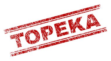 Grunge Topeka damga mühür dokulu