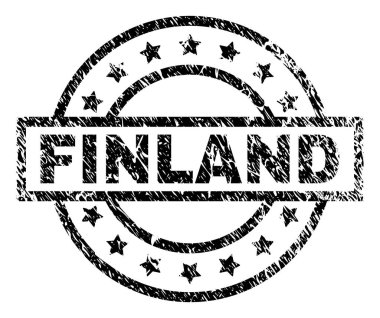 Grunge Finlandiya damga mühür dokulu