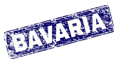 Yuvarlatılmış dikdörtgen damga grunge Bavyera çerçeveli