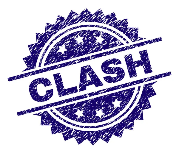 Grunge Sello de sello de CLASH texturizado — Vector de stock