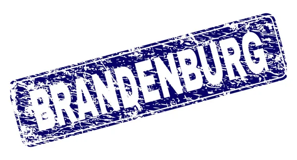 Grunge BRANDENBURG Incorniciato Rettangolo arrotondato Francobollo — Vettoriale Stock