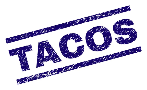 Grunge Textured TACOS Stamp Seal — Stock Vector