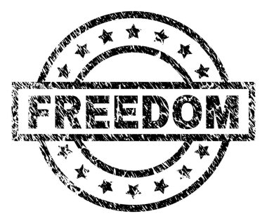 Dokulu özgürlük damga mühür çizik