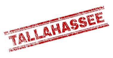 Dokulu Tallahassee damga mühür çizik