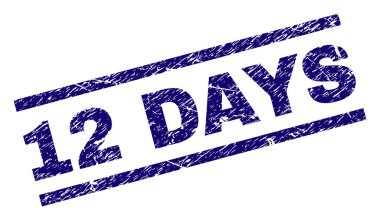 Dokulu 12 gün damga mühür grunge