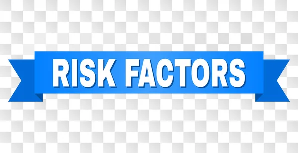 Blå rand med riskfaktorer bildtext — Stock vektor