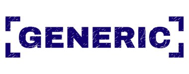 Dokulu genel damga mühür köşeler arasında çizik