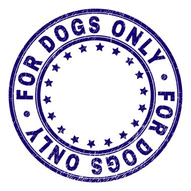 Köpekler sadece yuvarlak damga mühür için dokulu çizik