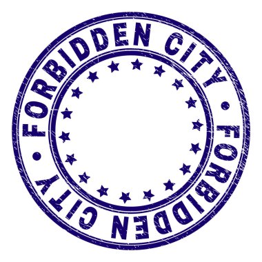 Yasak Şehir damga mühür yuvarlak grunge dokulu