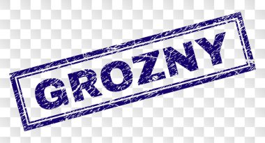 Grunge Grozny dikdörtgen damgası