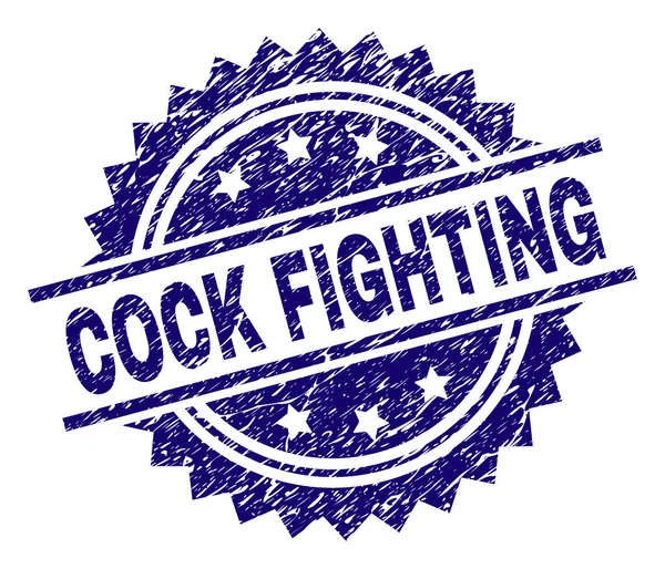 Grunge Texturé COCK FIGHTING Sceau — Image vectorielle