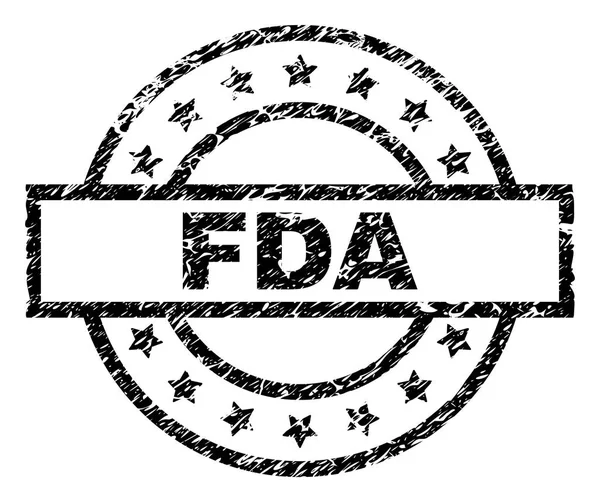 Исцарапанная фактурная печать FDA — стоковый вектор