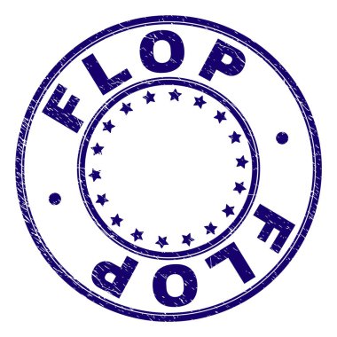 Dokulu Flop damga mühür yuvarlak çizik