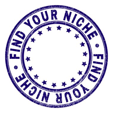 Dokulu bul niş damga mühür yuvarlak çizik