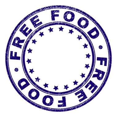 Dokulu ücretsiz gıda damga mühür yuvarlak çizik