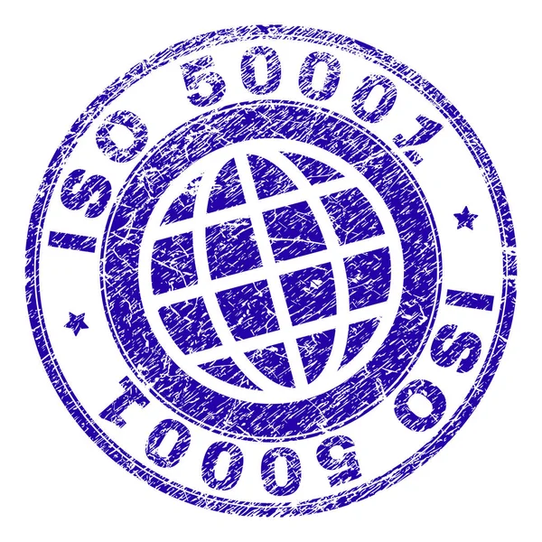 Grunge texturierte ISO 50001 Stempelsiegel — Stockvektor