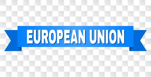 Ruban bleu avec titre de l'UNION EUROPÉENNE — Image vectorielle