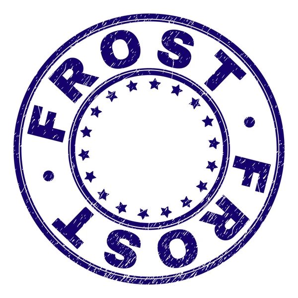 Repad texturerat Frost runda stämpelplatta — Stock vektor