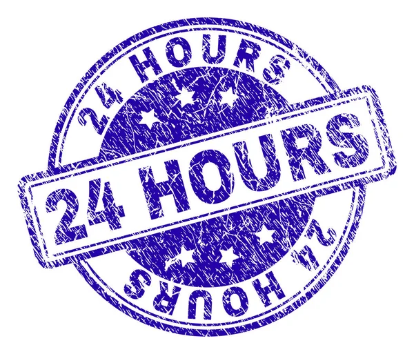 Sello de sello texturizado de 24 horas — Vector de stock