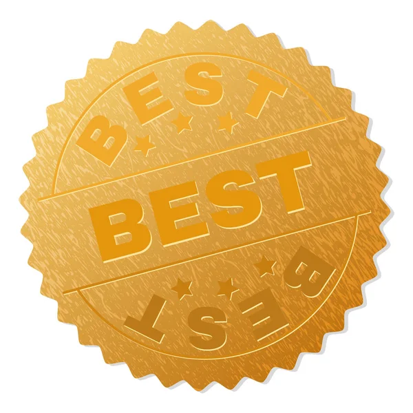 Golden BEST Medallion Stamp — Stock Vector