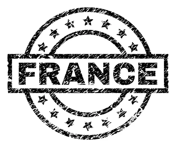 Dokulu Fransa damga mühür çizik — Stok Vektör