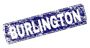 Yuvarlatılmış dikdörtgen damga çizilmiş Burlington çerçeveli