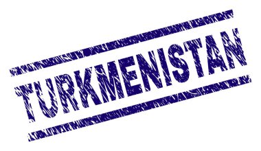 Grunge Türkmenistan damga mühür dokulu