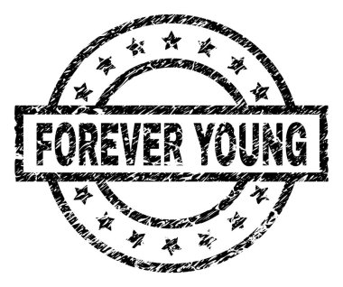 Dokulu sonsuza kadar genç damga mühür çizik