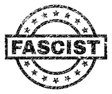 Dokulu faşist damga mühür çizik