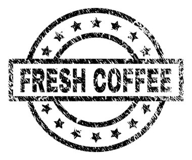 Grunge taze kahve damga mühür dokulu