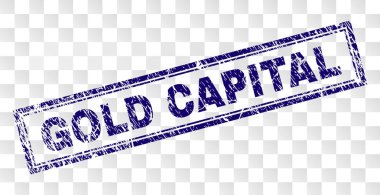 Grunge altın sermaye dikdörtgen damgası