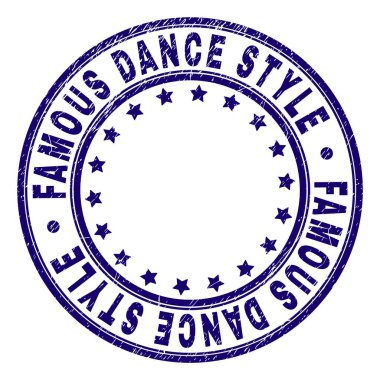 Grunge damga mühür yuvarlak ünlü dans stili dokulu