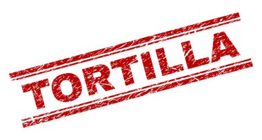 Dokulu Tortilla damga mühür çizik