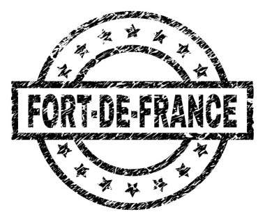 Grunge Fort-De-France damga mühür dokulu